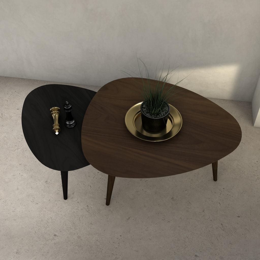 Mesa de centro madera negra rectangular - Tienda Online - Guadarte